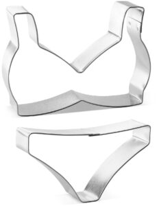 bikini bathing swim suit cookie cutter 2 piece set from the cookie cutter shop - bikini top, bikini bottom cookie cutters – tin plated steel cookie cutters