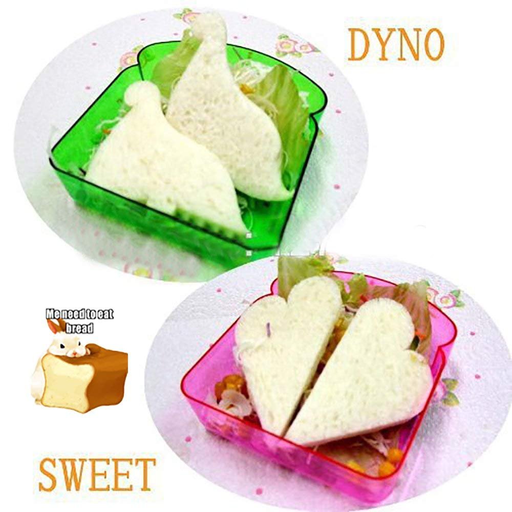 Hofumix 7pcs Sandwich Cutter Bread Cutter Shapes Cookie Cutters Crust Cutters DIY Vegetable Cutters Maker Mould for Kids Cookie with Butterfly, Dinosaur, Dog, Heart, Puzzle, Star, Square