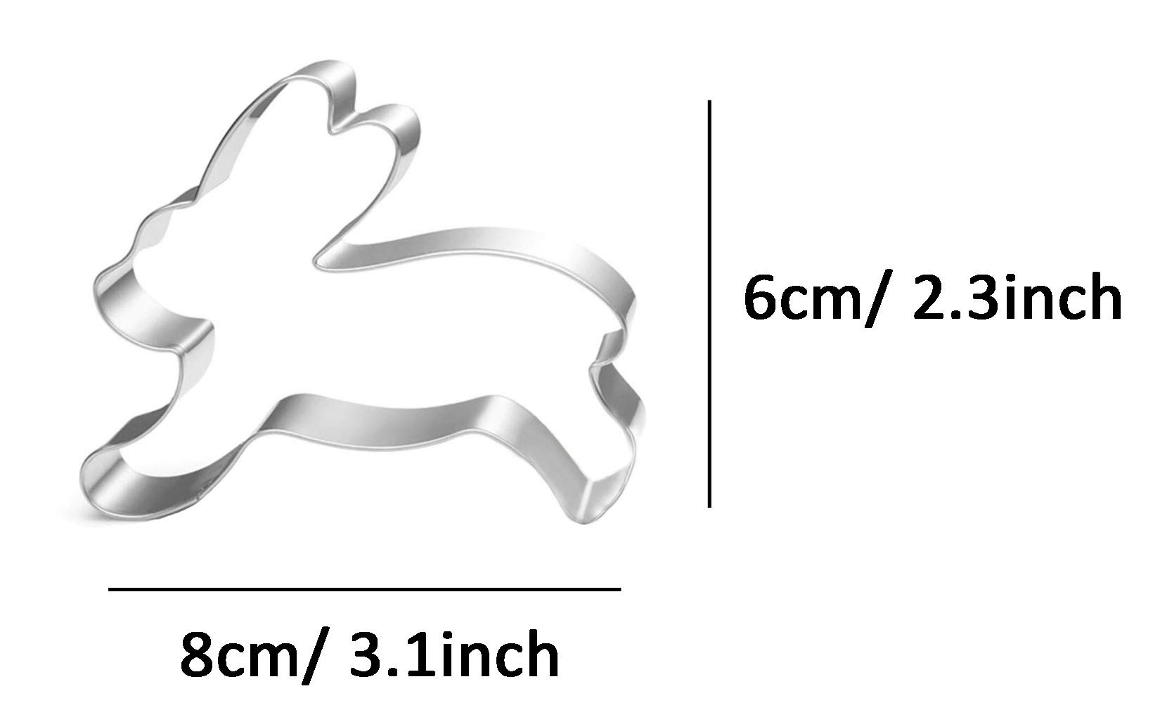 WJSYSHOP Running Rabbit Bunny Shape Cookie Cutter - B