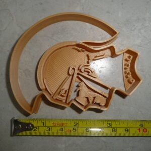 TROJAN HELMET TRADITIONAL STYLE DETAILED COOKIE CUTTER MADE IN USA PR4649 Gold