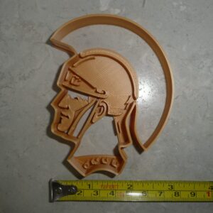 TROJAN HELMET TRADITIONAL STYLE DETAILED COOKIE CUTTER MADE IN USA PR4649 Gold