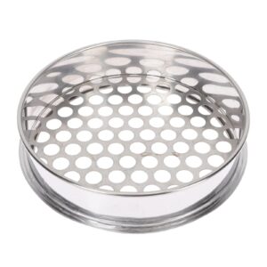 veemoon round hole sieve stainless steel soil sieve kitchen food bean sifter sand sifter sand sifter riddle gardening mesh filter blueberry sieve for home kitchen garden use