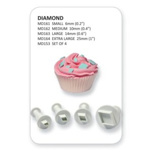 PME Diamond Plunger Cutters, Small, Medium, Large and XL Sizes, Set of 4