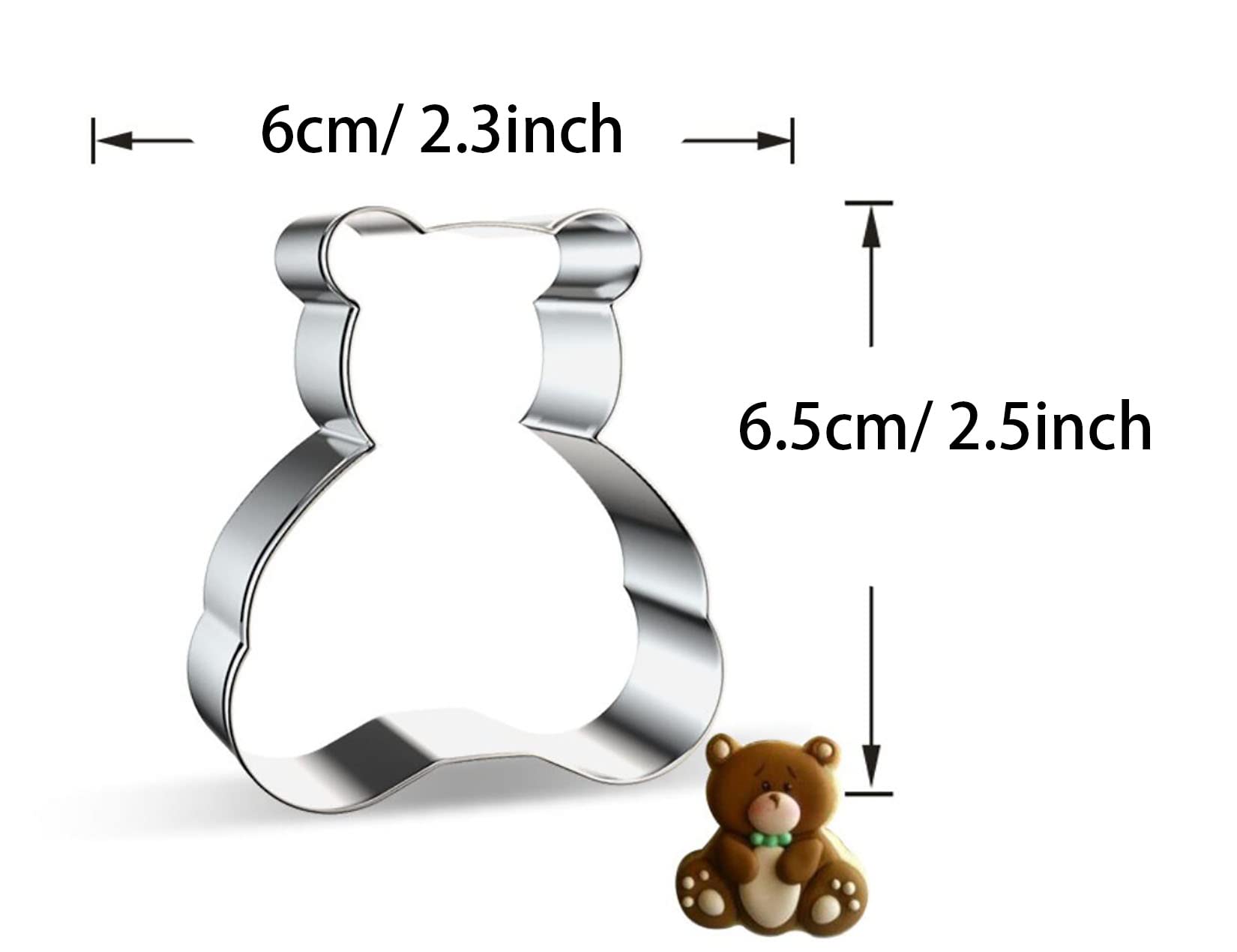 WJSYSHOP Teddy Bear Shape Cookie Cutter - B