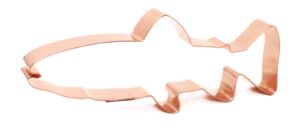 brook trout fish cookie cutter 5.5 x 2.25 inches - handcrafted copper cookie cutter by the fussy pup