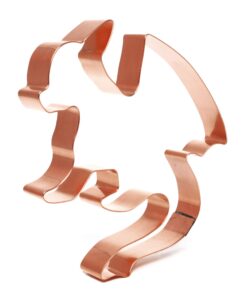 dragon with wings cookie cutter 4.5 x 4.75 - handcrafted copper cookie cutter by the fussy pup