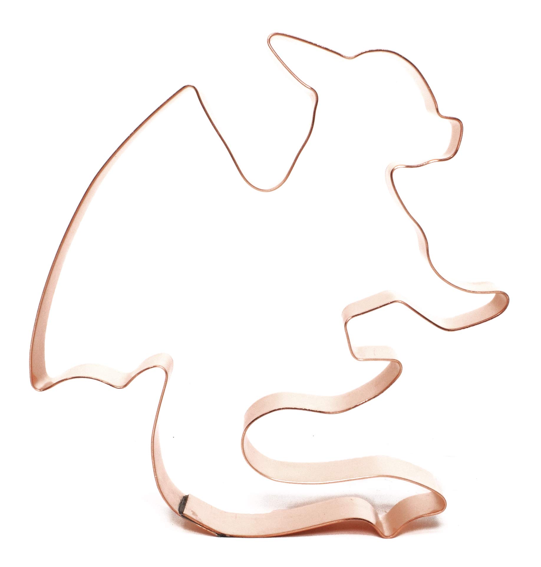 Dragon with Wings Cookie Cutter 4.5 X 4.75 - Handcrafted Copper Cookie Cutter by The Fussy Pup