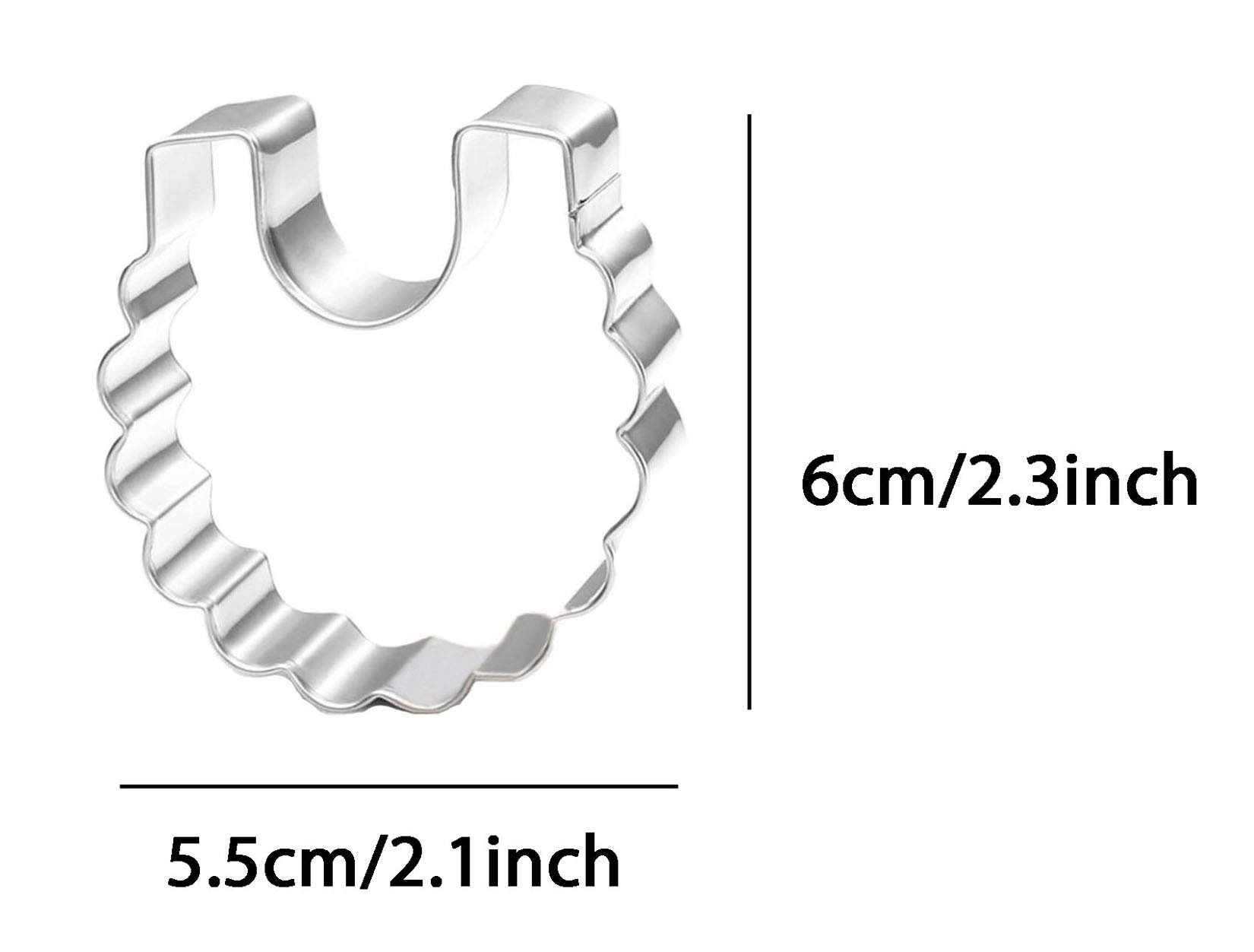 WJSYSHOP Baby Bib Cookie Cutter Stainless Steel