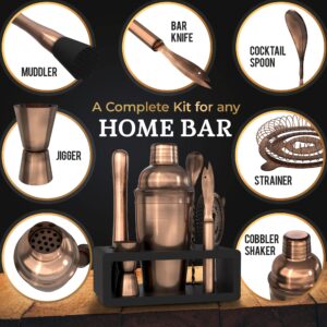 Highball & Chaser Cocktail Shaker Set: Bartender Kit for Home Bar Mixology Cocktail Bar Set Plus E-Book with 30 Recipes