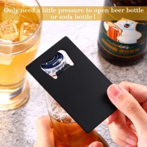 40 Pieces Credit Card Bottle Opener Poker Groomsmen Wallet Bottle Opener Stainless Steel Beer Bottle Opener for Wallet and Pocket, Can Be Carved for DIY Wedding Favor Groomsmen Gift (Black)