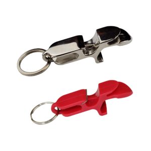 sturdy metal beer shotgun tool bottle opener keychain - beer bong shotgunning tool - includes sturdy plastic shotgun tool - great for parties, party favors, gift, drinking accessories