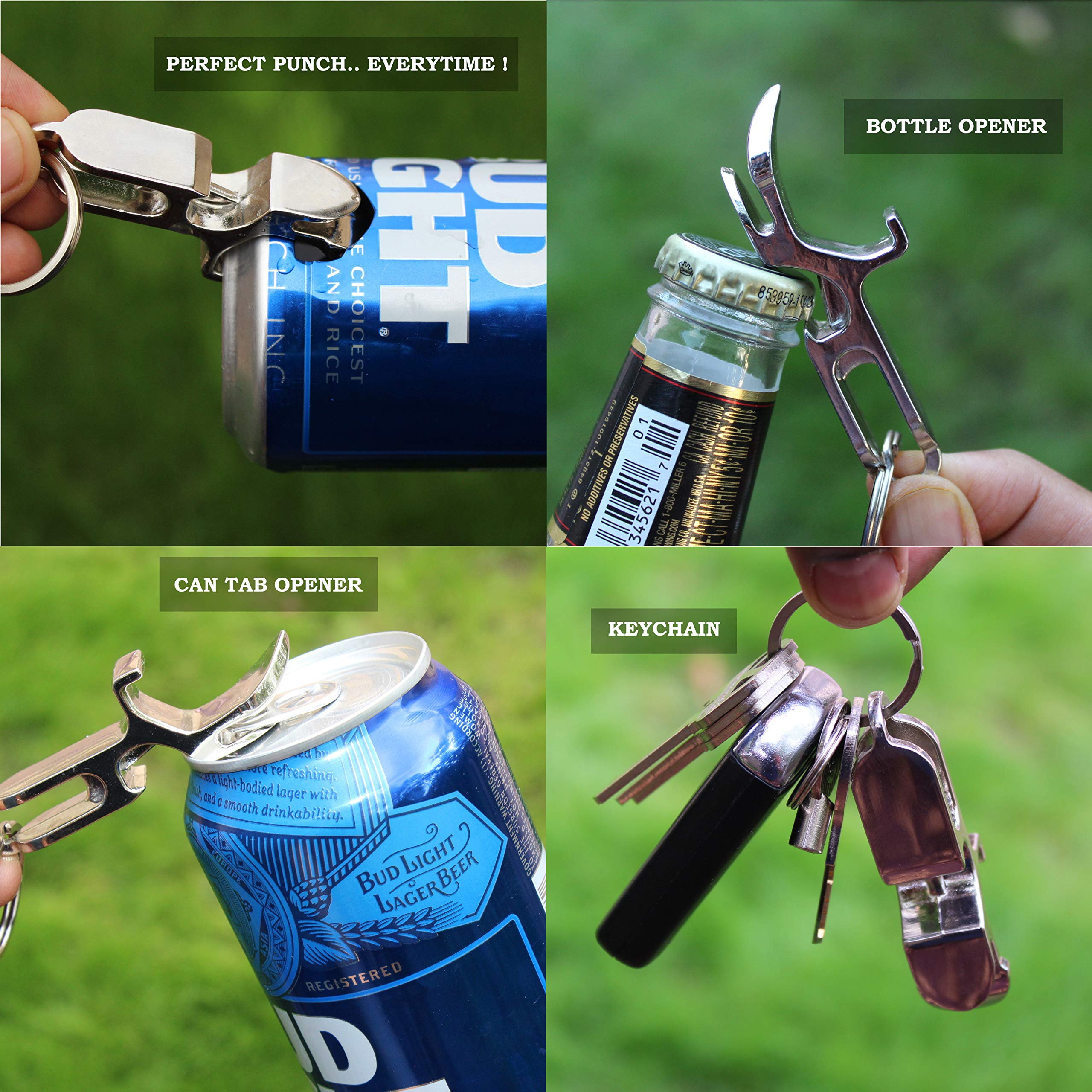 Sturdy Metal Beer Shotgun tool bottle opener keychain - beer bong shotgunning tool - includes sturdy plastic shotgun tool - great for parties, party favors, gift, drinking accessories