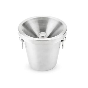 true stainless steel spittoon for wine, whiskey, cocktails, alcohol tasting spit cup – savor, set of 1, silver spitter