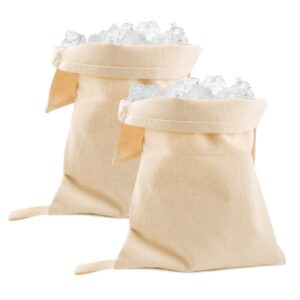 lewis bag canvas ice bag crushed ice bag reusable canvas bag for crushed ice dried ice (2pcs)