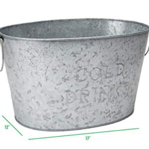 Mind Reader Beverage Bucket, 17.25"L x 11"W x 9.5"H, Silver