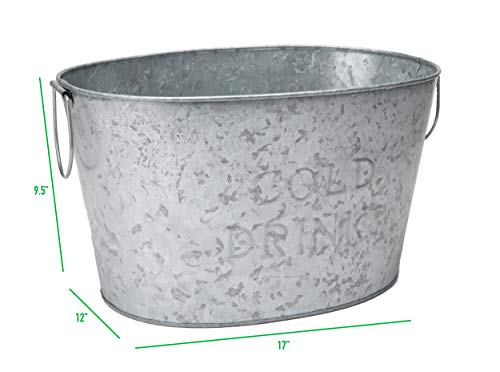 Mind Reader Beverage Bucket, 17.25"L x 11"W x 9.5"H, Silver