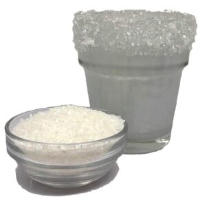 snowy river clear cocktail sugar - kosher certified naturally clear cocktail rimmer (4oz, medium crystal)