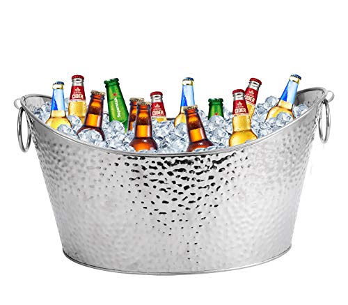 Stainless Steel Beverage Tubs Large Ice Bucket Drink Buckets for Parties Weddings 12L