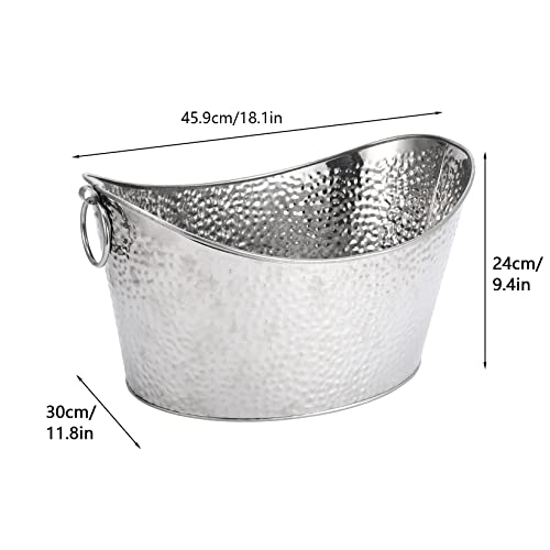 Stainless Steel Beverage Tubs Large Ice Bucket Drink Buckets for Parties Weddings 12L