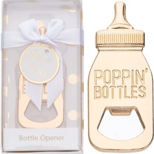 50PCS Baby Bottle Openers for Baby Shower Favors,Gifts,Decorations,or Souvenirs for Guests with Gift Box,Popping Design for Boy or Girl