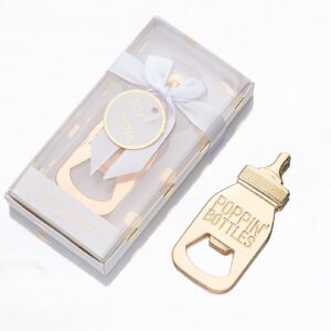 50PCS Baby Bottle Openers for Baby Shower Favors,Gifts,Decorations,or Souvenirs for Guests with Gift Box,Popping Design for Boy or Girl