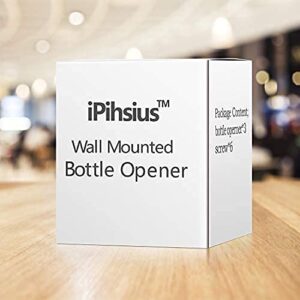 Wall Mounted Bottle Opener Rustic Farmhouse Cast Iron with Screws by iPihsius - 1 pack (Rust-1 pack)