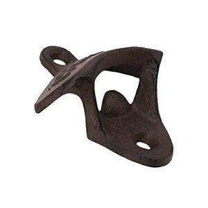 Wall Mounted Bottle Opener Rustic Farmhouse Cast Iron with Screws by iPihsius - 1 pack (Rust-1 pack)