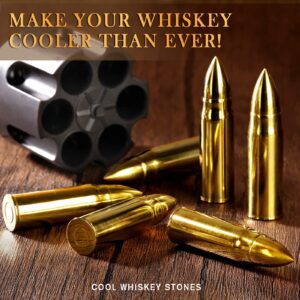 Gifts for Men Dad, Whiskey Stones Gifts Set for Men, Anniversary Birthday Ideas for Him Husband Boyfriend Brother, Man Cave Cool Stuff Gadgets Wedding Retirement Bourbon Presents