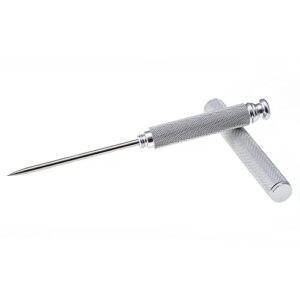 stainless steel ice pick with safety cover, pick tool for breaking ice, non-slip antiskid handle for easy to grip (silver)