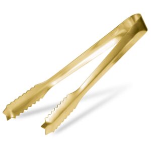 wafjamf ice tongs for ice bucket,7 inch serving tongs,bar tongs,304 stainless steel,-gold plated-for bar kitchen restaurant…