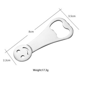 PLWJK 2 Pack Bottle Openers, Stainless Steel Cute Beer Opener for Kitchen, Bar and Restaurant