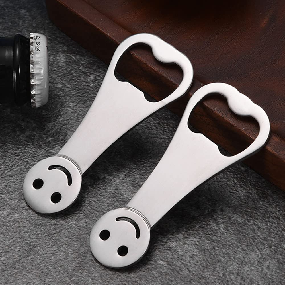 PLWJK 2 Pack Bottle Openers, Stainless Steel Cute Beer Opener for Kitchen, Bar and Restaurant