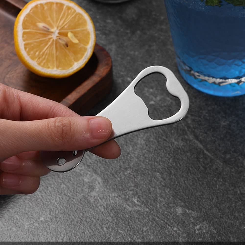 PLWJK 2 Pack Bottle Openers, Stainless Steel Cute Beer Opener for Kitchen, Bar and Restaurant