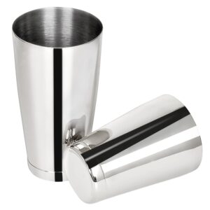 barfame boston shaker tins 304 stainless steel cocktail shaker with 2 pieces: 18oz & 28oz (silver)
