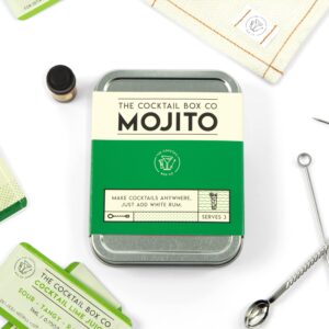 the cocktail box co. mojito cocktail kit - premium cocktail kits - make hand crafted cocktails. great gifts for him or her cocktail lovers (1 kit)