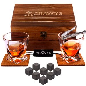 Whiskey Stones Gift Set, Birthday Gifts for Men Dad, Anniversary Wedding Gifts for Him Husband Boyfriend Grandpa Brother Boss, Unique Whiskey Gifts for Christmas Birthday Holiday