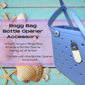 BOGLETS - Bottle Opener Charm Accessory Compatible with Bogg Bags - Keep a Bottle Opener Handy with your Tote Bag (White)