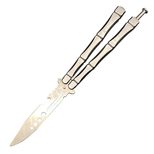 Finger Practice Multi-functional Tool with Spring Loaded Latch Bali-Bottle Opener Folding Stainless Steel Flip Player (Bamboo)