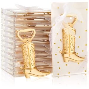 36 pieces cowboy boot bottle openers baby shower bottle opener favors for guest bridal shower party bottle opener gifts for baby shower wedding birthday party favor decoration supplies (gold)