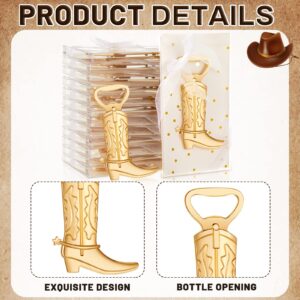 36 Pieces Cowboy Boot Bottle Openers Baby Shower Bottle Opener Favors for Guest Bridal Shower Party Bottle Opener Gifts for Baby Shower Wedding Birthday Party Favor Decoration Supplies (Gold)