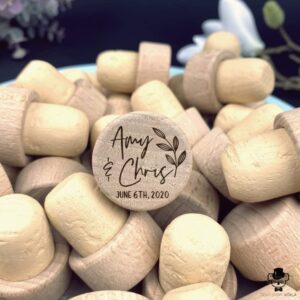 customized wood wine stopper -wedding party favor decor personalized bottle cork toppers with laser design name gift for guest wedding winery wine stopper customization,custom,30pcs