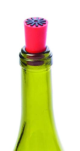 Starburst Silicone Bottle Stopper and Wine Preserver Multi Colored Corks By True