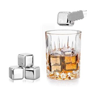 Artestia Whiskey Stones set,whiskey rocks gift set for men,8 pcs Ice Cubes Whiskey Stones,with Ice Tongs Freezer Storage Tray Chilling Stones Gift Set Ice Cubes for Whiskey Wine Ice Cube Drinks