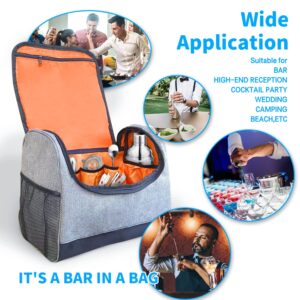 Boczif Bartender Bag for Bar Kit, Portable Travel Bag for Wine and Bar Tools Set, Bartender Carrying Bag Perfect for Home Indoor Outdoor Patio Party(Bag Only)