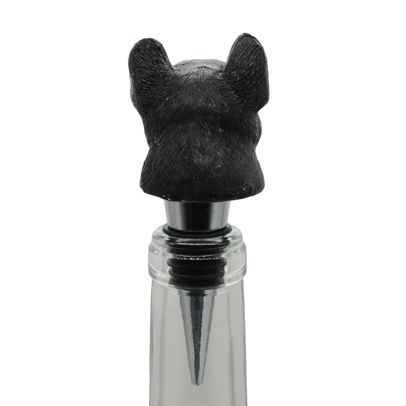 Labrador Retriever Dog Wine Bottle Stopper Decor Gift for Christmas,Thanksgiving,Black