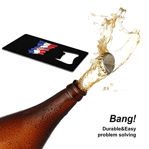 Croatia Flag Credit Card Bottle Opener Stainless Steel Flat Beer Wine Bottle Opener for Party Wedding Favor