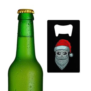santa alien credit card bottle opener stainless steel flat beer wine bottle opener for party wedding favor