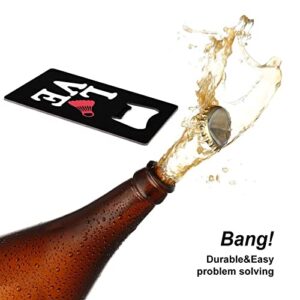 Badminton Love Credit Card Bottle Opener Stainless Steel Flat Beer Wine Bottle Opener for Party Wedding Favor