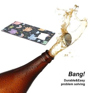 Funny Elephants Credit Card Bottle Opener Stainless Steel Flat Beer Wine Bottle Opener for Party Wedding Favor