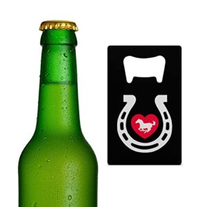 horse horseshoe heart credit card bottle opener stainless steel flat beer wine bottle opener for party wedding favor